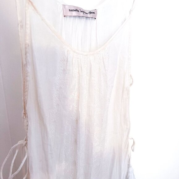 Nanette Lepore Calcutta Cotton Voile Lace Up Tassel Swim Cover Up Maxi Dress SM - Picture 5 of 12